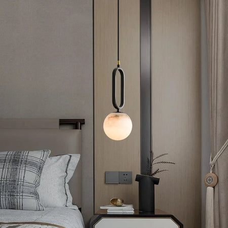 Hulda Natural Marble Black Pendant Light – Elegant Design for Sophisticated Spaces 2