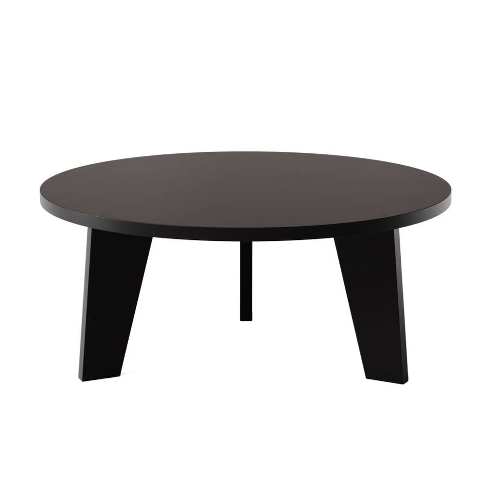 KOLM Ella Black Round Coffee Table – Stylish Centerpiece for Modern Living 0