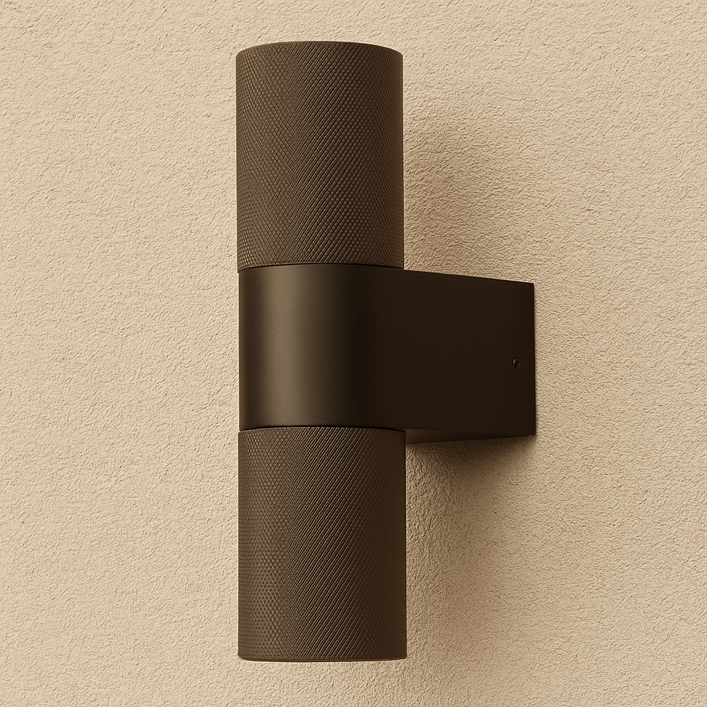 Knurled Dark Bronze Wall Light – Elegant Bi-Directional Illumination for Indoor and Outdoor Spaces 0