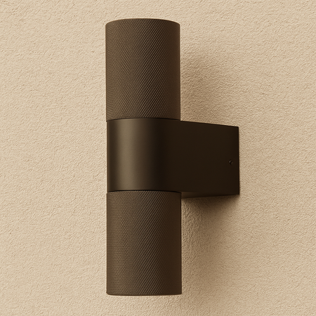 Knurled Dark Bronze Wall Light – Elegant Bi-Directional Illumination for Indoor and Outdoor Spaces 0