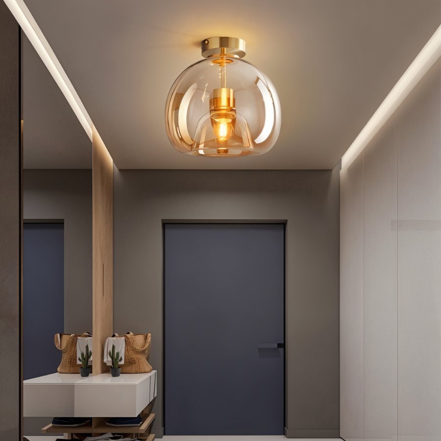 Lance Flush Mount Ceiling Light – Stylish Hand-Blown Glass Illumination 5