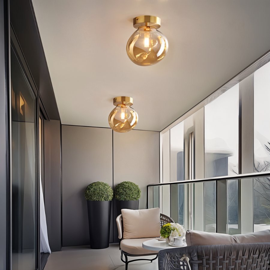 Lance Flush Mount Ceiling Light – Stylish Hand-Blown Glass Illumination 8
