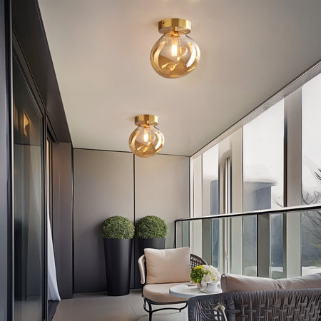 Lance Flush Mount Ceiling Light – Stylish Hand-Blown Glass Illumination 8
