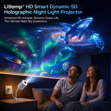 Litlamp® Galaxy Night Light Projector – Transformative 5D Holographic Experience 0