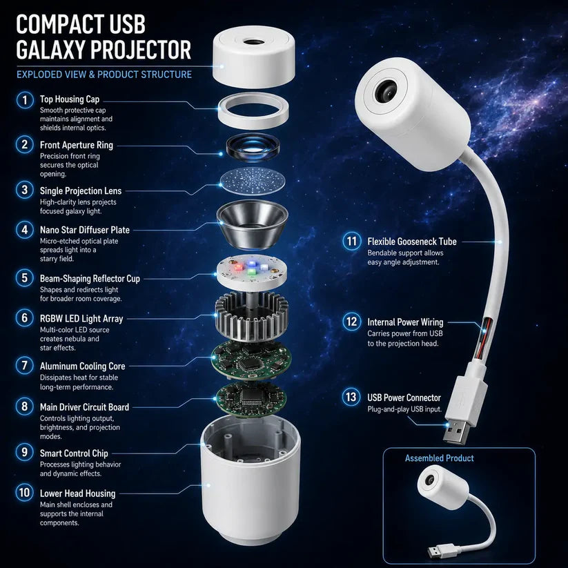 Litlamp® Galaxy Night Light Projector – Transformative 5D Holographic Experience 3