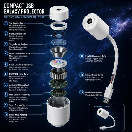 Litlamp® Galaxy Night Light Projector – Transformative 5D Holographic Experience 3