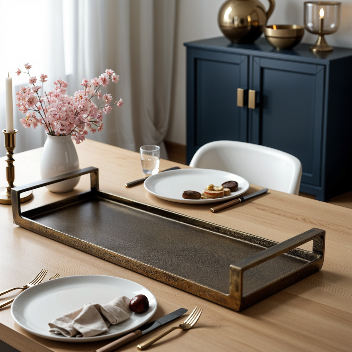 Longford Rectangular Decorative Tray – Perfect For Candles And Elegant Displays 0