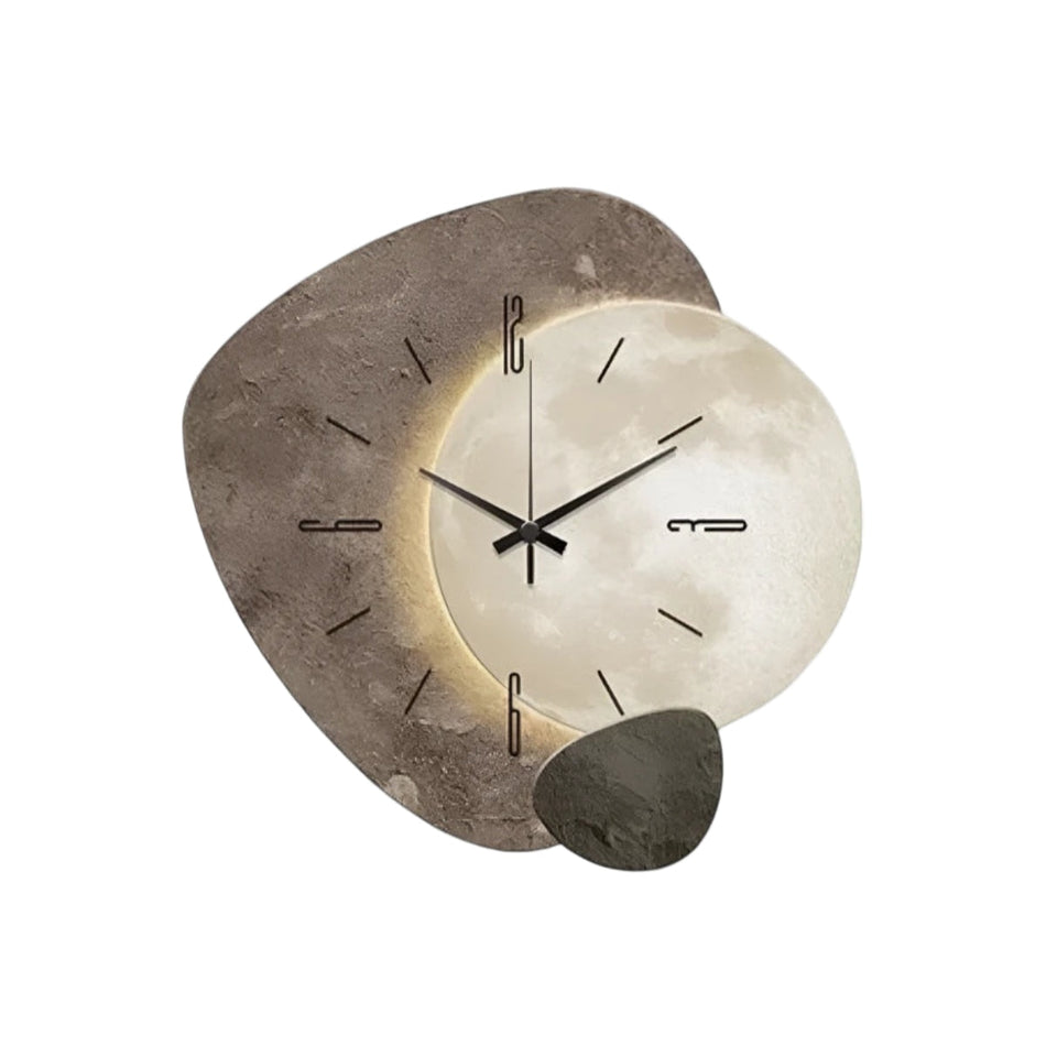 Lune Aura Modern Wall Clock – Elegant Moon Motif for Stylish Interiors 0
