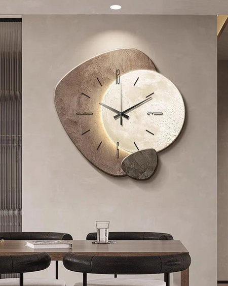 Lune Aura Modern Wall Clock – Elegant Moon Motif for Stylish Interiors 1