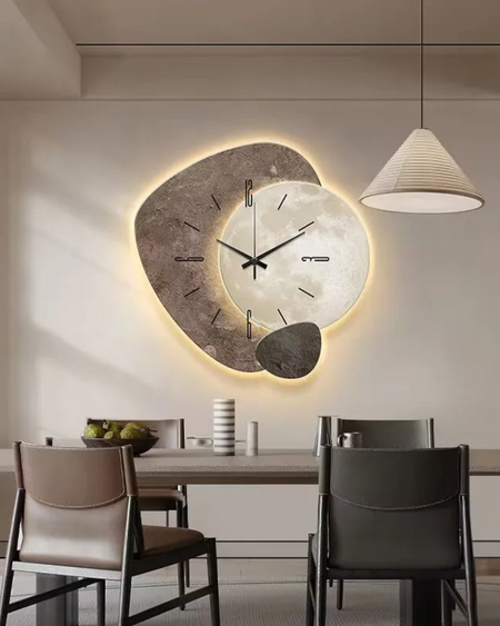 Lune Aura Modern Wall Clock – Elegant Moon Motif for Stylish Interiors 5