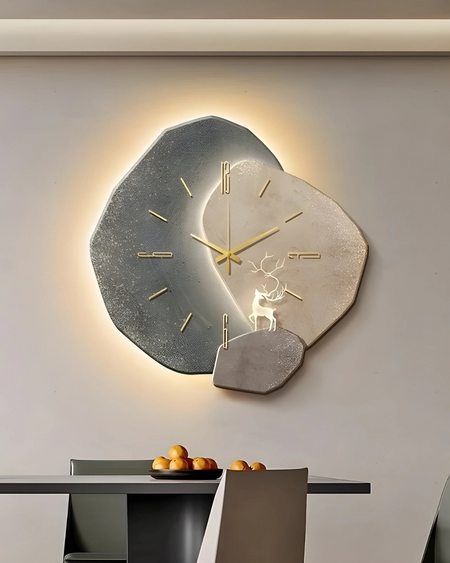 Lune Aura Modern Wall Clock – Elegant Moon Motif for Stylish Interiors 8