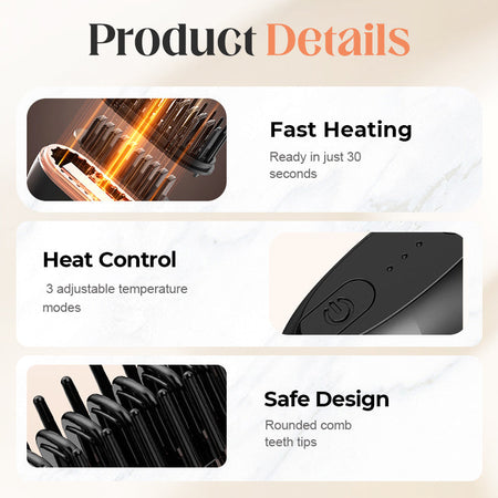 Mini Cordless Hair Straightener Comb – Effortless Smooth Styling Anytime 6