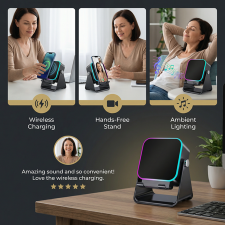 Multifunctional Bluetooth Speaker – Clear Sound with Ambient Lighting 4
