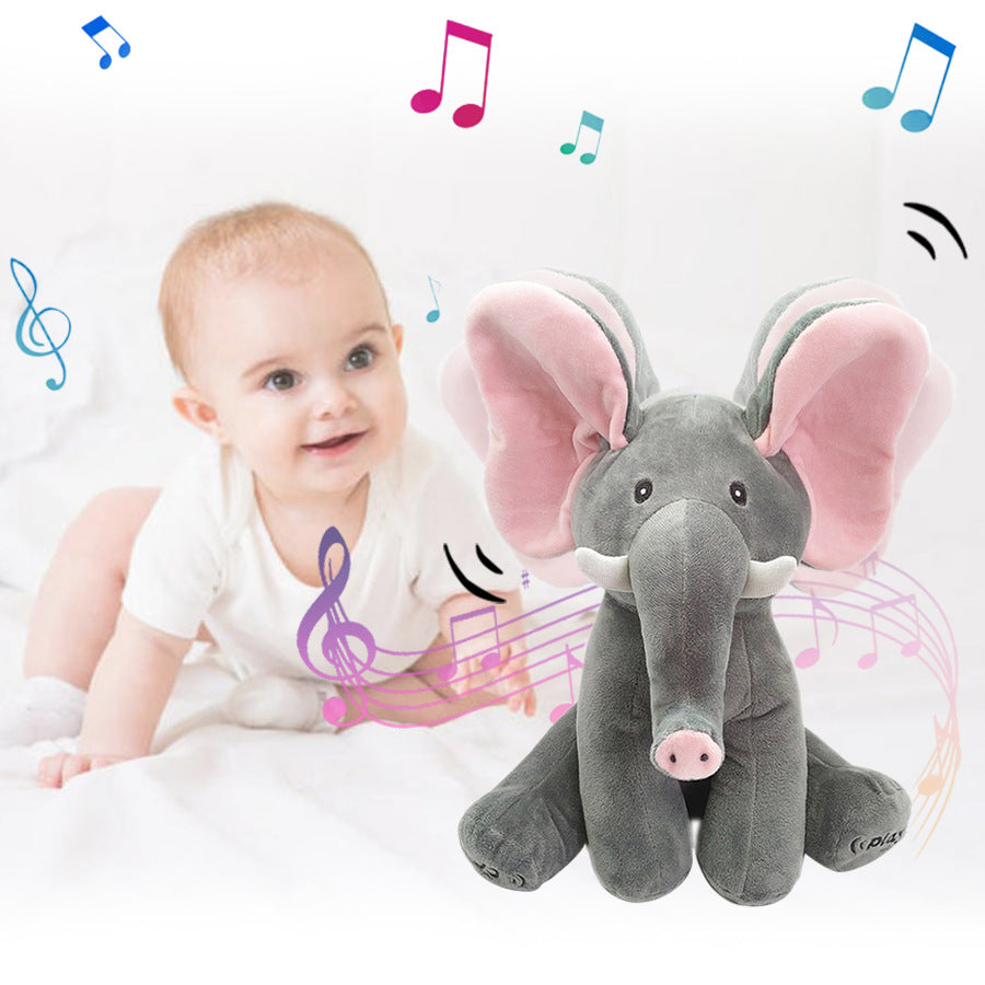Peek-A-Boo Elephant Plush Toy – Interactive Companion for Early Development 0