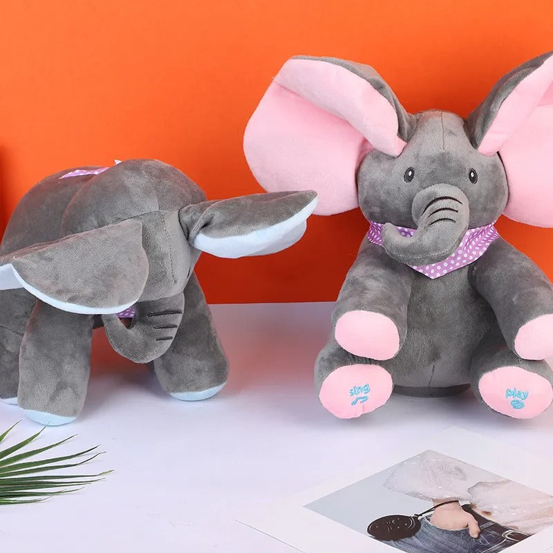 Peek-A-Boo Elephant Plush Toy – Interactive Companion for Early Development 1