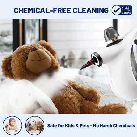 Pressurized Handheld Steam Cleaner – Powerful, Chemical-Safe Multi-Surface Cleaning 1