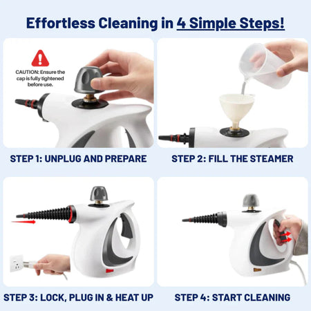 Pressurized Handheld Steam Cleaner – Powerful, Chemical-Safe Multi-Surface Cleaning 4