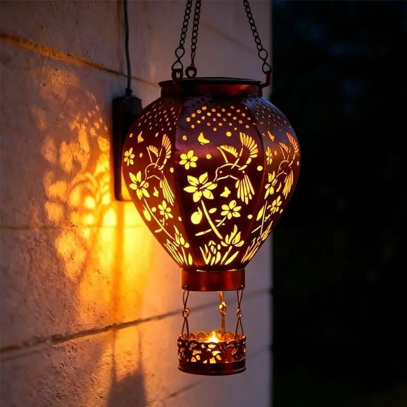 Solar-Powered Hot Air Balloon Lantern – Charming Light Projections for Outdoor Spaces 0