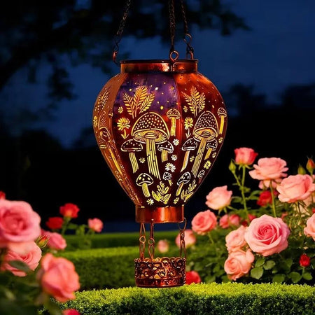 Solar-Powered Hot Air Balloon Lantern – Charming Light Projections for Outdoor Spaces 1