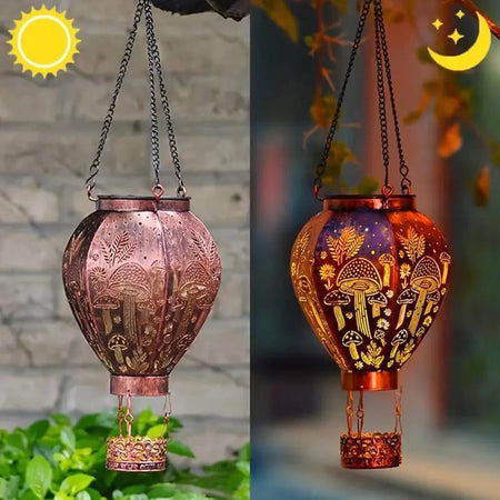 Solar-Powered Hot Air Balloon Lantern – Charming Light Projections for Outdoor Spaces 3