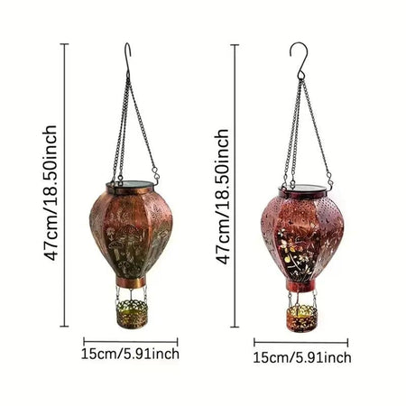 Solar-Powered Hot Air Balloon Lantern – Charming Light Projections for Outdoor Spaces 7