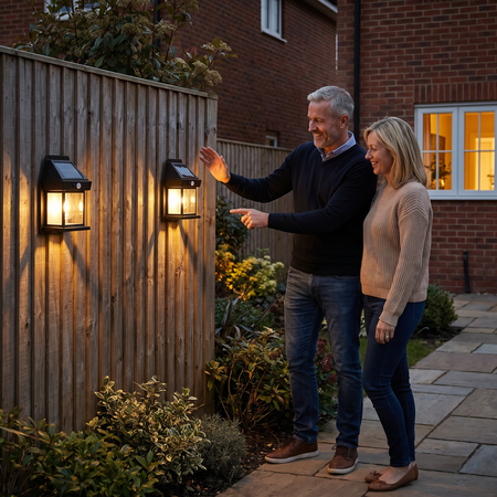 Solar LED Wall Light – Elegant Outdoor Illumination For Gardens 1