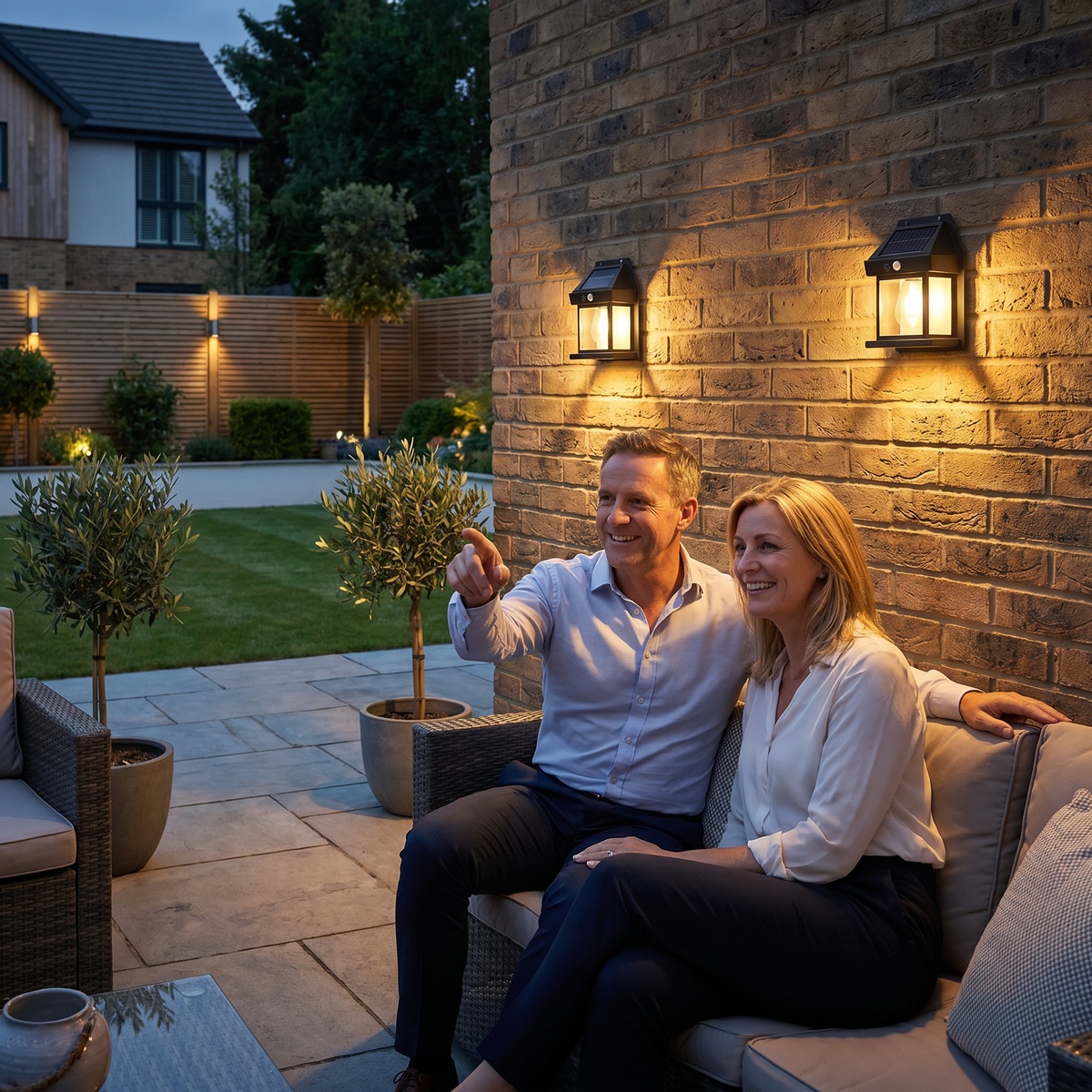 Solar LED Wall Light – Elegant Outdoor Illumination For Gardens 2
