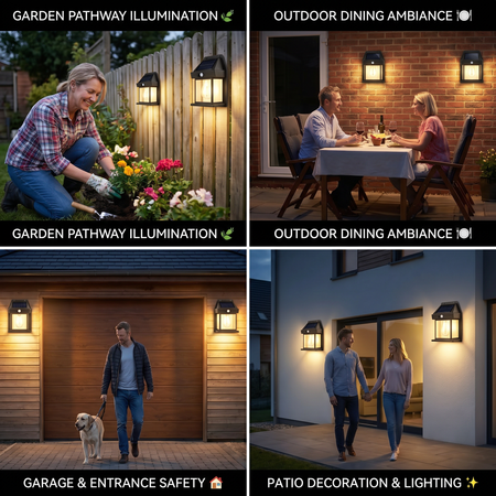 Solar LED Wall Light – Elegant Outdoor Illumination For Gardens 4