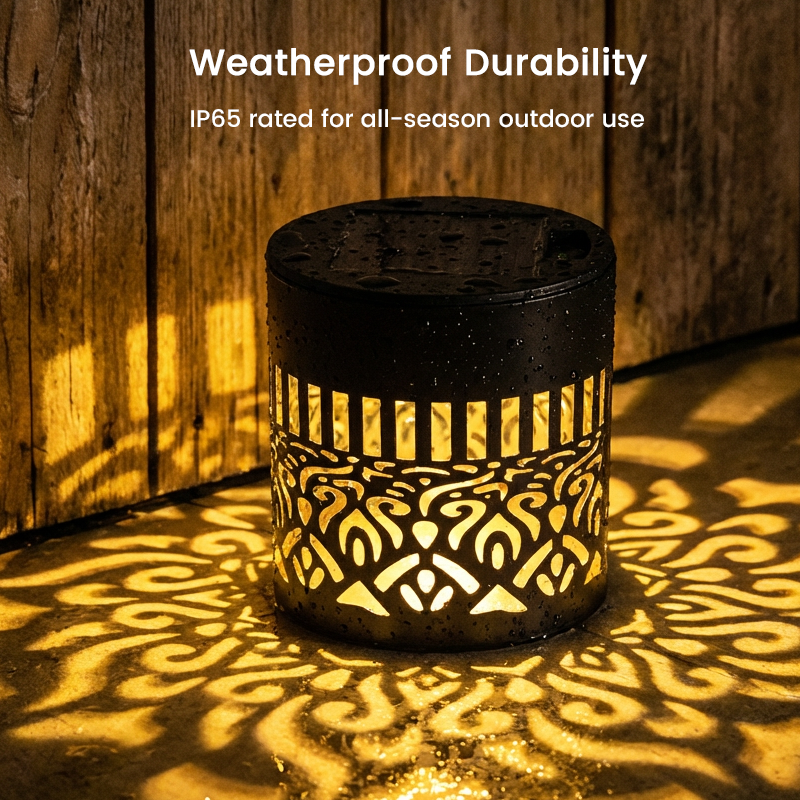 Solar Mandala Wall Light Projector – Enchanting Patterns for Your Outdoor Oasis 4