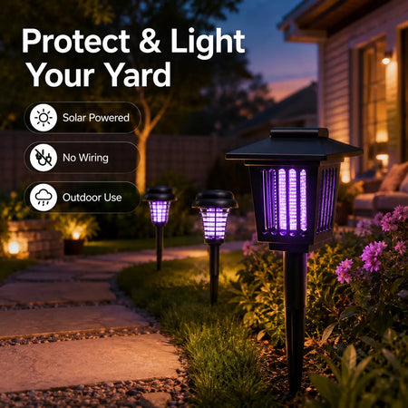Solar Mosquito Zapper Light – Elegant Outdoor Insect Control 0