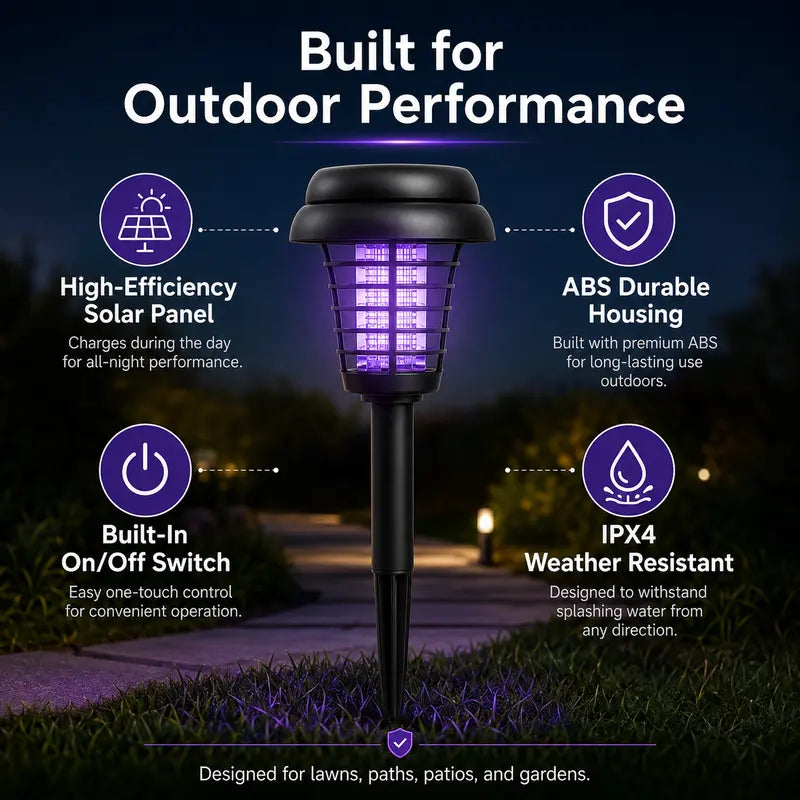 Solar Mosquito Zapper Light – Elegant Outdoor Insect Control 1