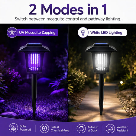Solar Mosquito Zapper Light – Elegant Outdoor Insect Control 2