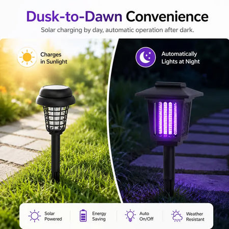 Solar Mosquito Zapper Light – Elegant Outdoor Insect Control 4