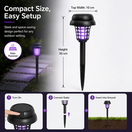 Solar Mosquito Zapper Light – Elegant Outdoor Insect Control 6