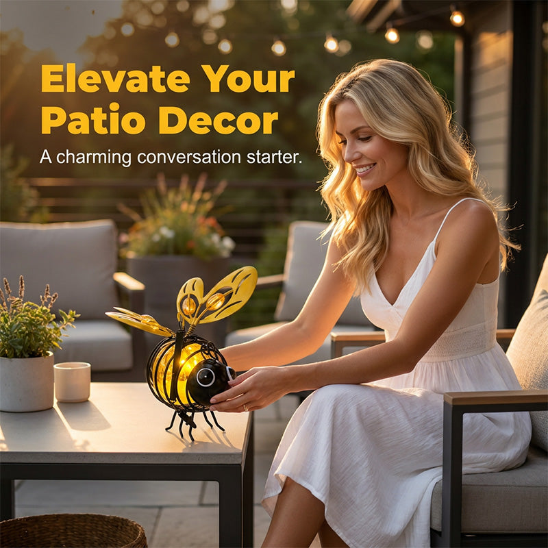 Solar Powered Hanging Bee Light – Whimsical Outdoor Illumination 8