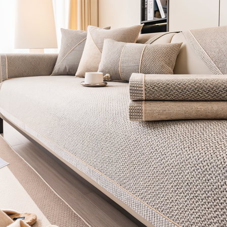 Solid Cotton Sofa Cover – Enhance Your Living Space with Elegance 3