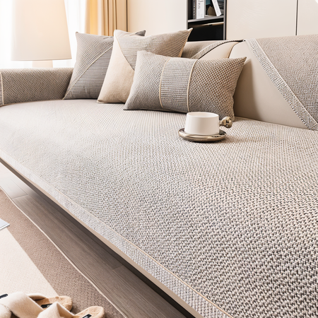 Solid Cotton Sofa Cover – Enhance Your Living Space with Elegance 4
