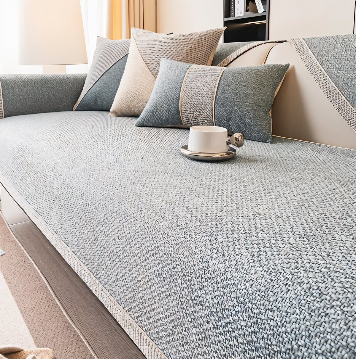 Solid Cotton Sofa Cover – Enhance Your Living Space with Elegance 5