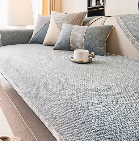 Solid Cotton Sofa Cover – Enhance Your Living Space with Elegance 5