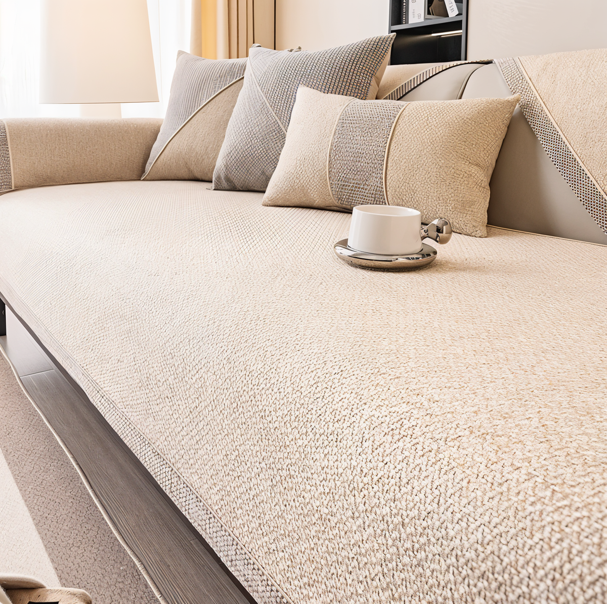 Solid Cotton Sofa Cover – Enhance Your Living Space with Elegance 6