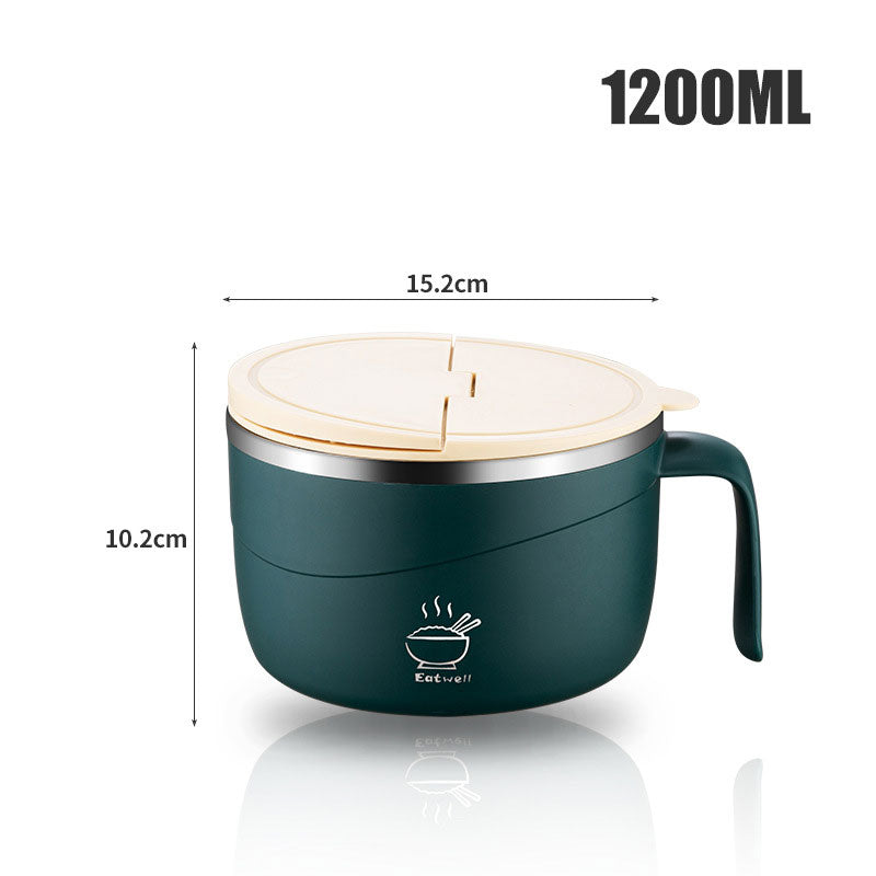 Stainless Steel Insulated Noodle Bowl – Perfect For Hot Meals On-The-Go 24