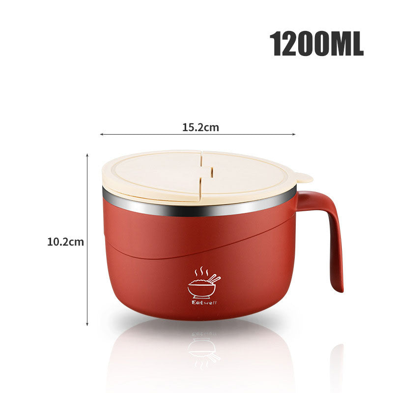 Stainless Steel Insulated Noodle Bowl – Perfect For Hot Meals On-The-Go 8