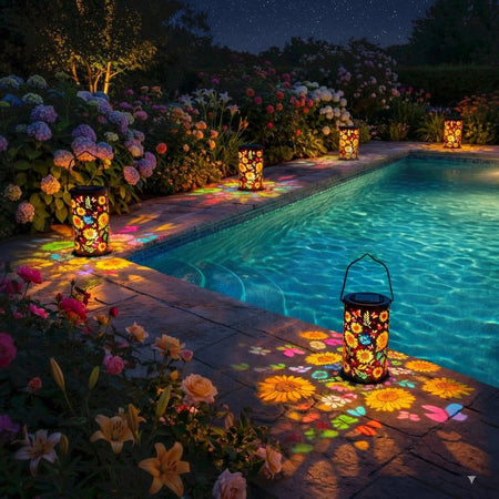 Sunflower Glow Outdoor Solar Lantern – Charming Floral Illumination for Gardens 4