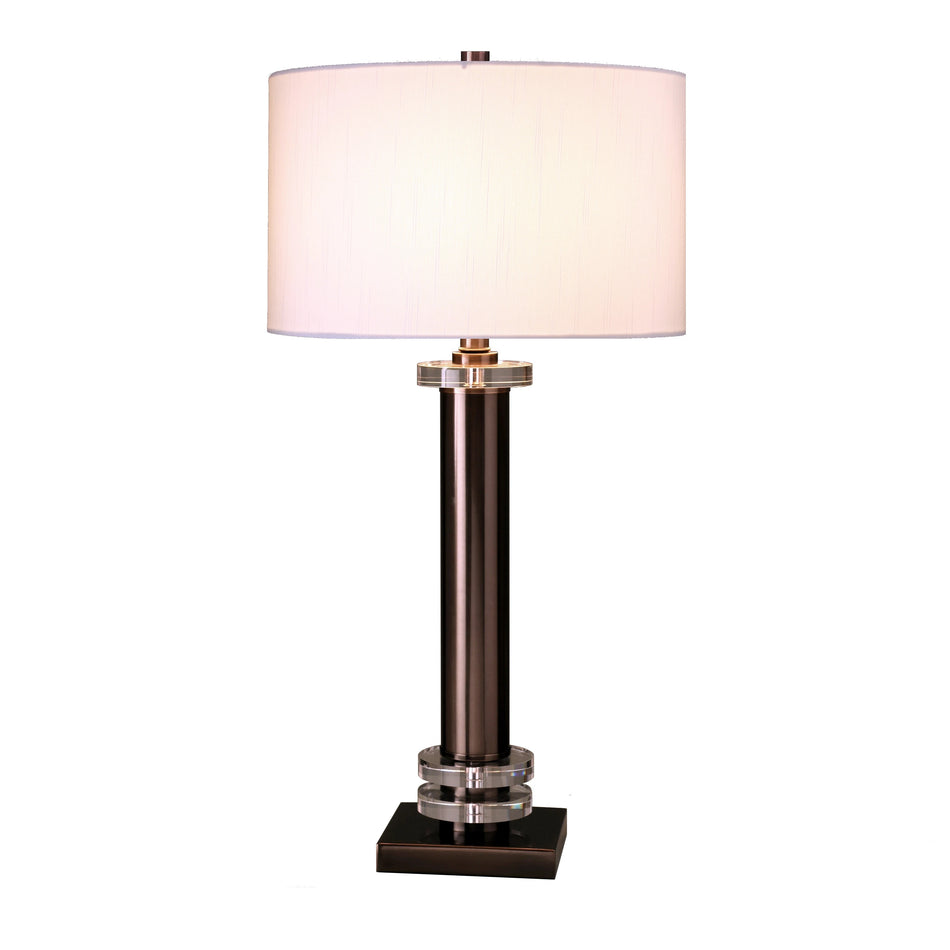 Table lamp with cylindrical base