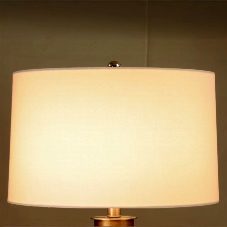 Table lamp with fabric shade