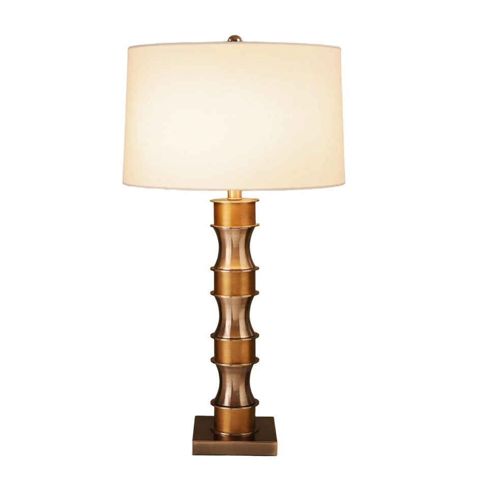 Table lamp with fabric shade