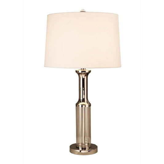 Table lamp with glass base