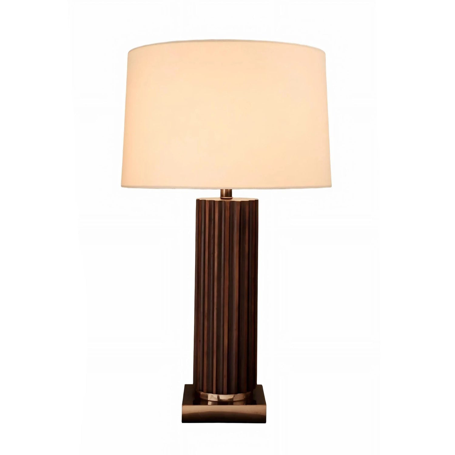 Table lamp with ribbed base