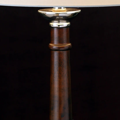 Table lamp with wooden accent