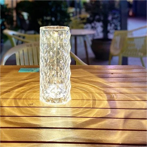 **Touch Control Rose Crystal Lamp** – Elegant Ambiance for Any Space 2